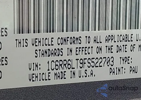 2015 Ram 1500 Big Horn from USA, damaged, VIN 1C6RR6LT9FS522703